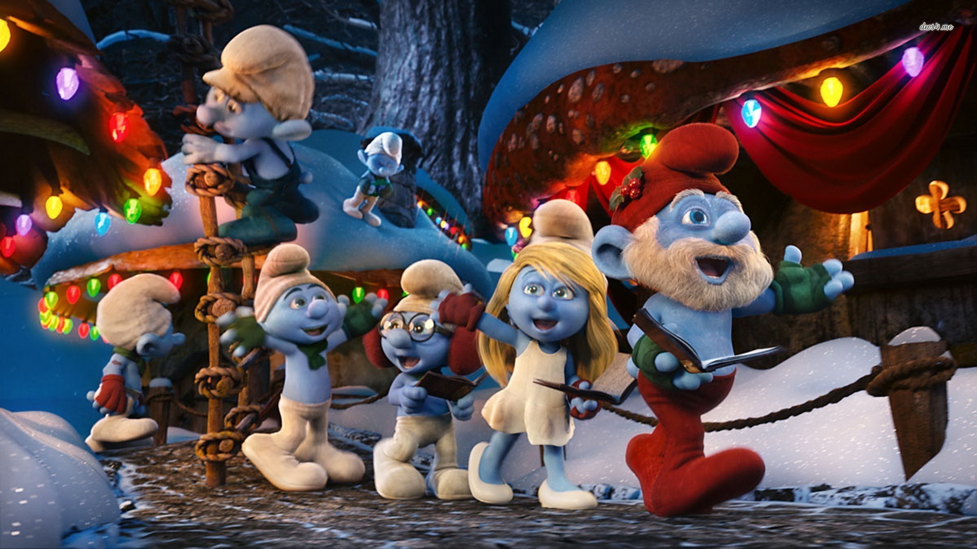 Персонажи новых мультфильмов. Смурфики 2. Смурфики (the Smurfs) 2011. Смурфики Рождественский гимн.