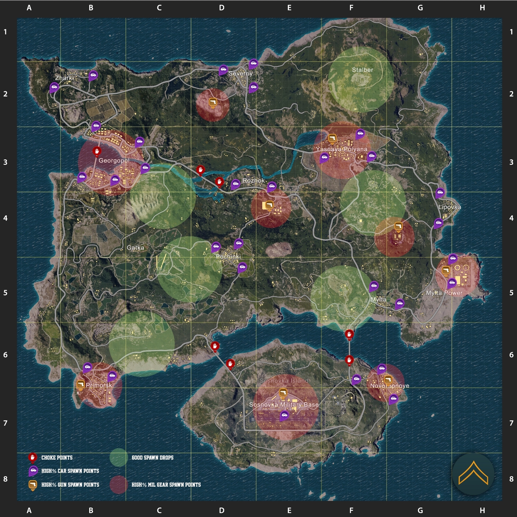 PLAYERUNKNOWN’S BATTLEGROUNDS Maps & Loot Maps, Pictures ... - 1739 x 1738 jpeg 2381kB