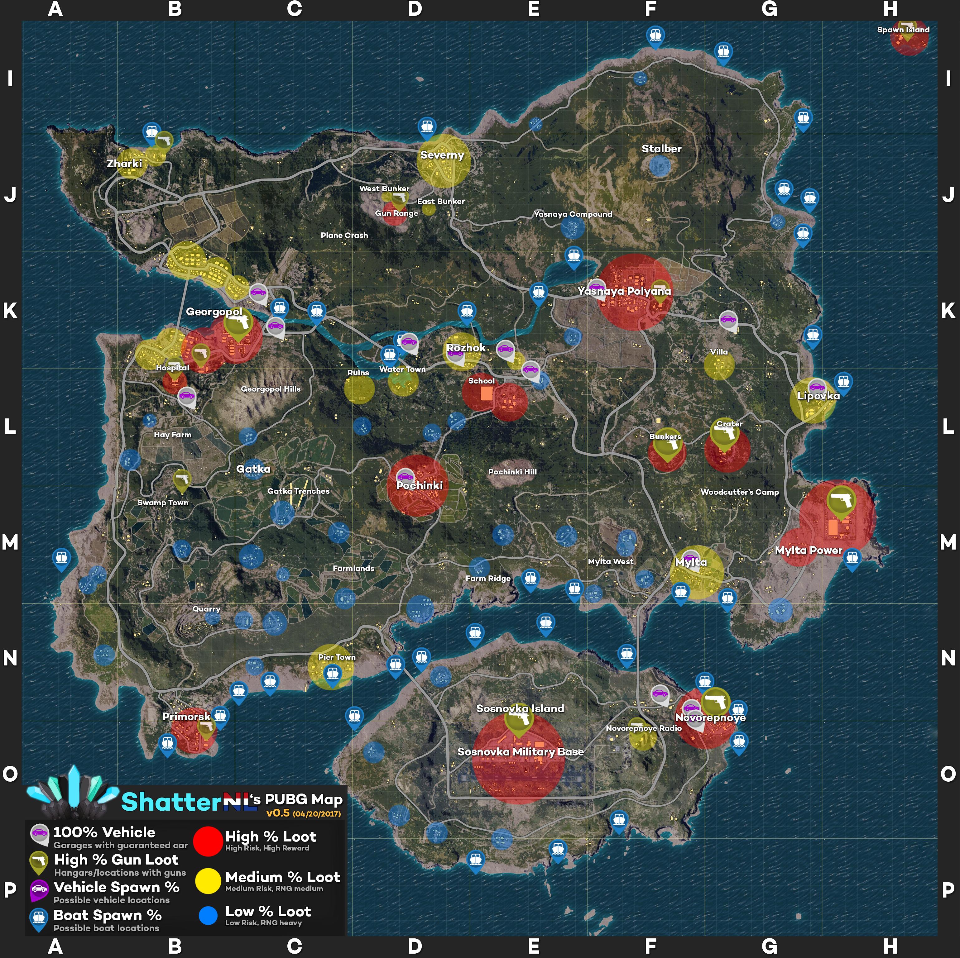 PLAYERUNKNOWN’S BATTLEGROUNDS Maps & Loot Maps, Pictures ... - 3080 x 3075 jpeg 1667kB