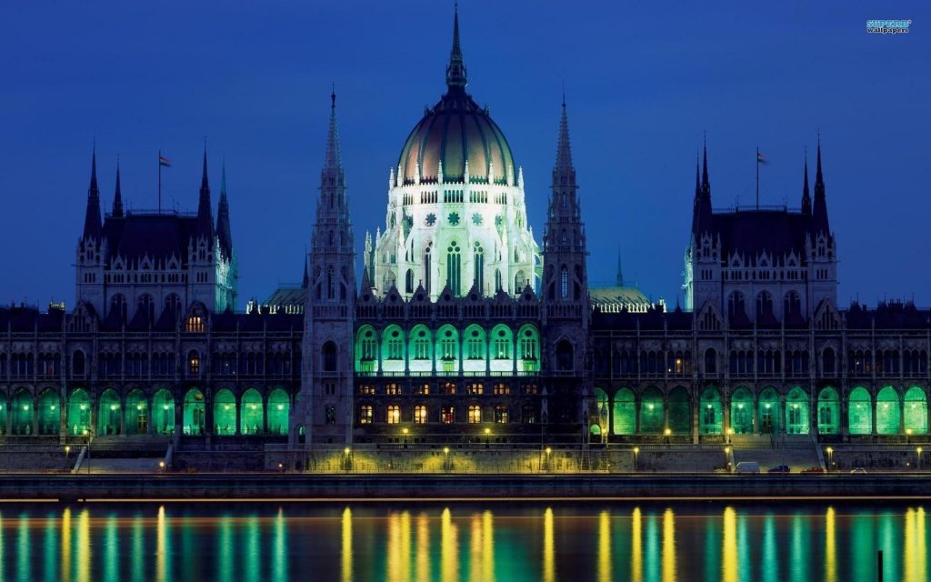 Hungarian Parliament Building Widescreen Wallpaper