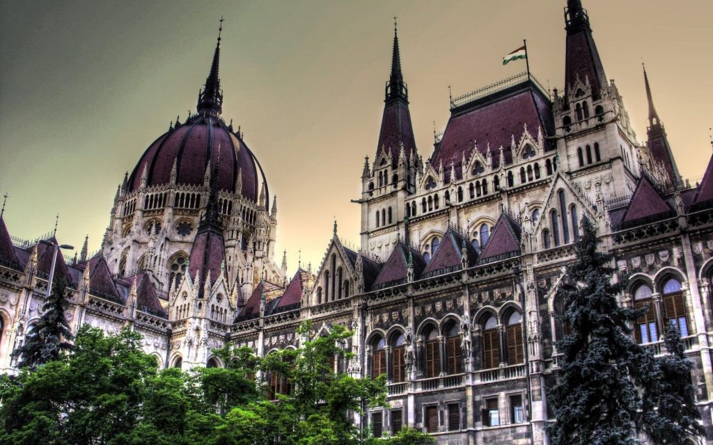 Hungarian Parliament Building Widescreen Wallpaper