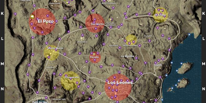 PLAYERUNKNOWN’S BATTLEGROUNDS Miramar Maps & Loot Maps