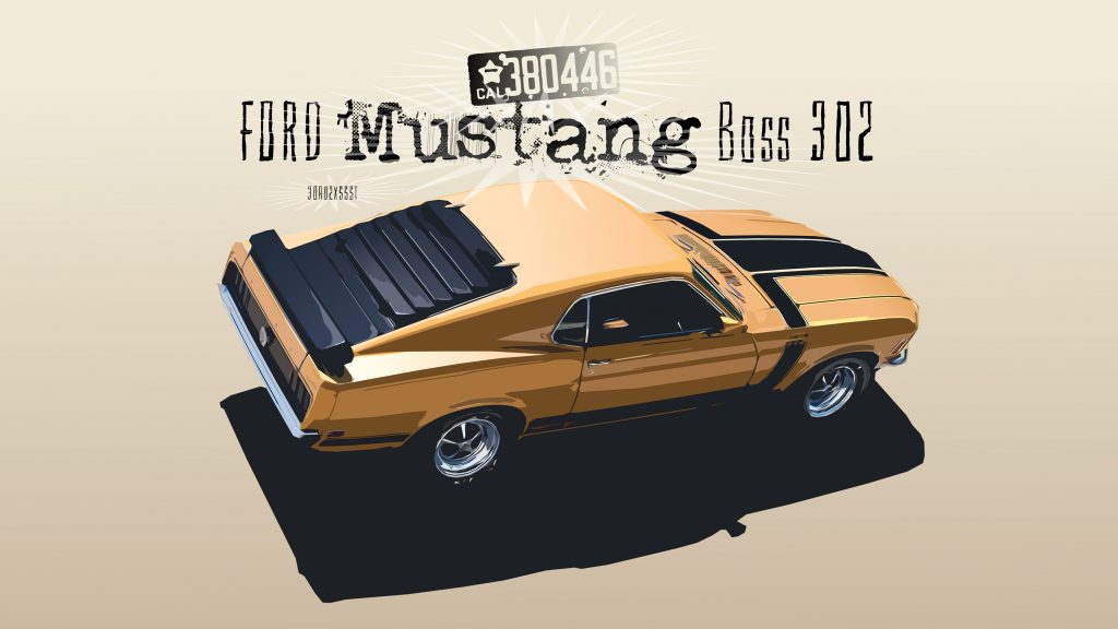 Ford Mustang Boss 302 Quad HD Background