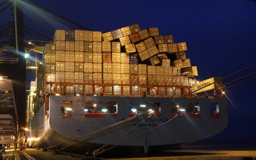 Container Ship Widescreen Wallpaper