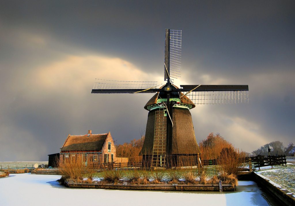 Windmill HD Background